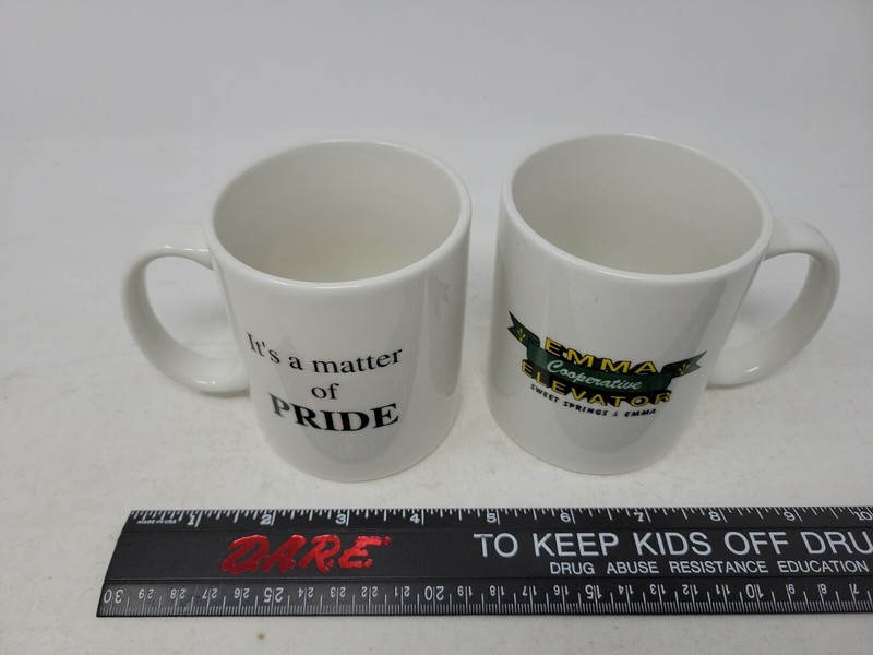 Two Coffee Mugs Emma Cooperative Elevator Sweet Springs/Emma Missouri RARE gallery