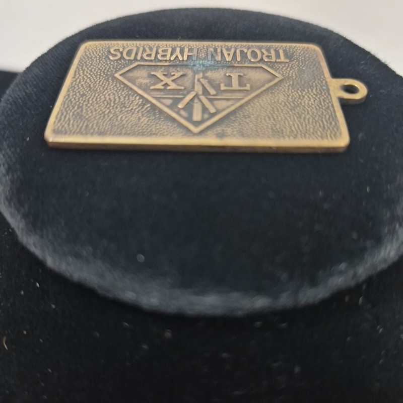 Vintage TX Trojan Hybrids Keychain Fob - Lloyd Anderson No Key Ring gallery