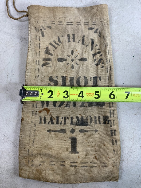 rare Merchants Shot Works Old Baltimore MD 1 Bag Sack Phoenix tower 23F62 gallery