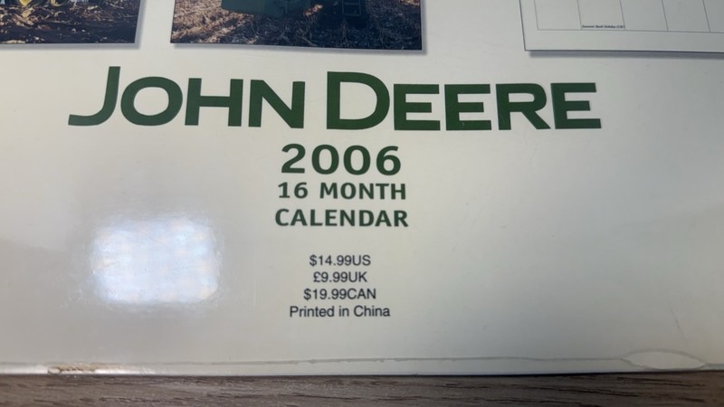2006 John Deere 16 Month Calendar Published By Motorbooks New Condition 17”x12” gallery
