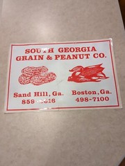 Vintage Sticker South Georgia Grain Peanut Co. Sand Hill Boston App 12x 16 Inch