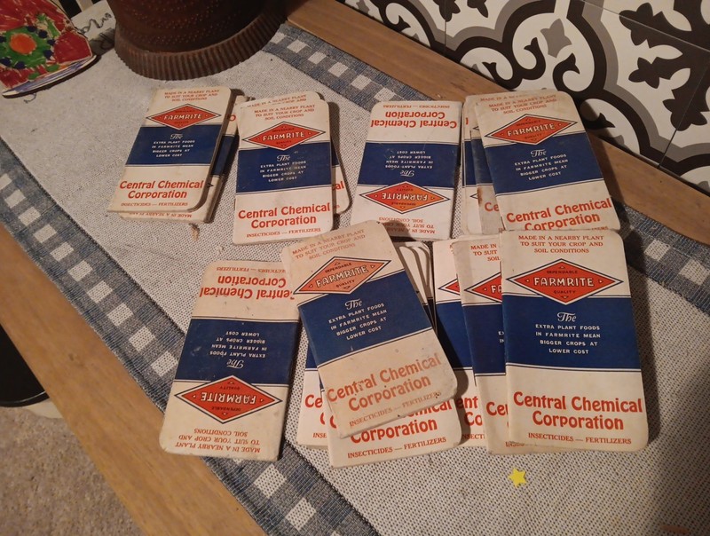 VINTAGE LOT OF TABLETS CENTRAL CHEMICAL CORPORATION FARM ADVERTISING FERTILIZERS