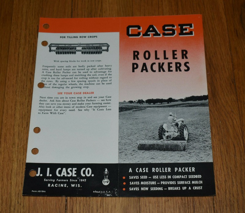 Vintage Case Roller Packers Tractor Sales Advertising Brochure Booklet Pamphlet