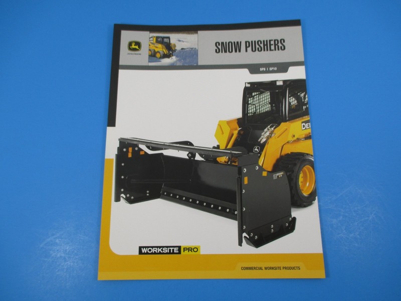 Original John Deere Sales Brochures Snow Pushers SP8 SP10 Worksite Pro M1364