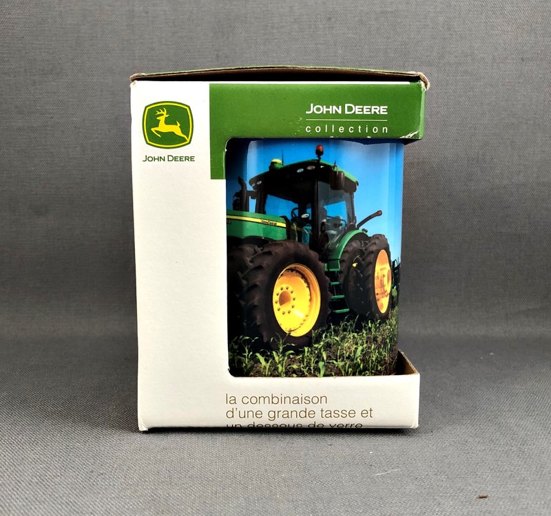 John Deere Collection Mug & Coaster Combo Tractor Trailer Made In USA gallery