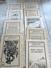 8 Vintage USDA Farming Home Gardening Pamphlets Fruit Vegetables Market Storage