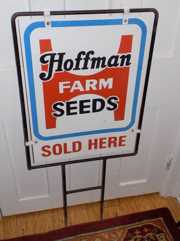 Vintage Funk’s /Hoffman Seed Metal Double Sided Sign in Heavy Metal Frame gallery