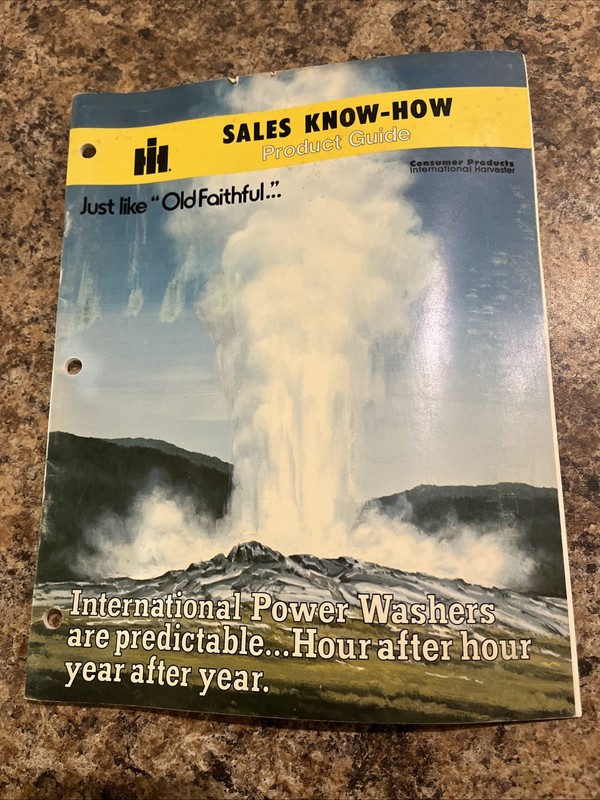 International Harvester Sales Know-How Product Guide Power Washer