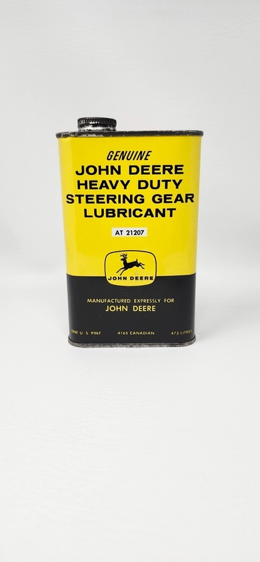 Vtg. John Deere Heavy Duty Steering Gear Lubricant Pint Oil Advertising Can #2