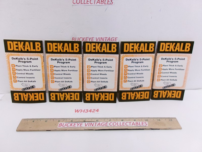 Lot Of FIVE~ NOS. ~1960’s DEKALB POCKET NOTEBOOKS FARM SEED CORN ADVERTISING
