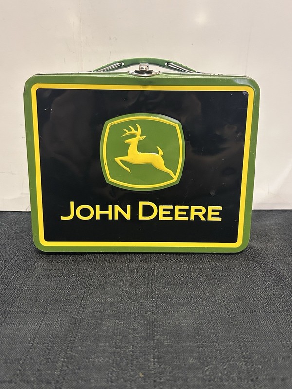 John Deere Metal Lunch Box Tin Green Yellow Farm Logo Officially Licensed