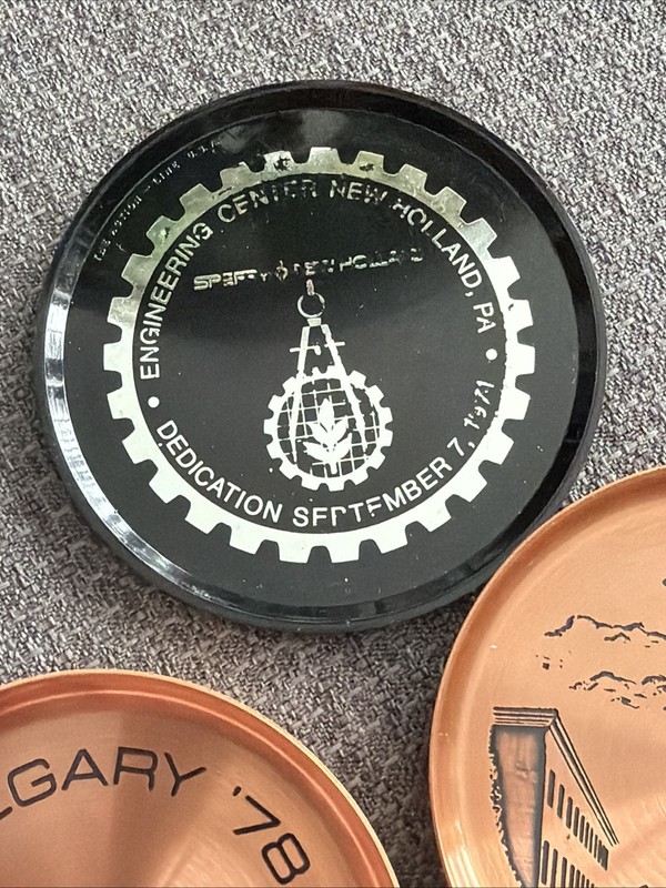 4 Vint. 1978 Sperry New Holland Copper Coasters Calgary, Alberta Fantasy Copperw gallery