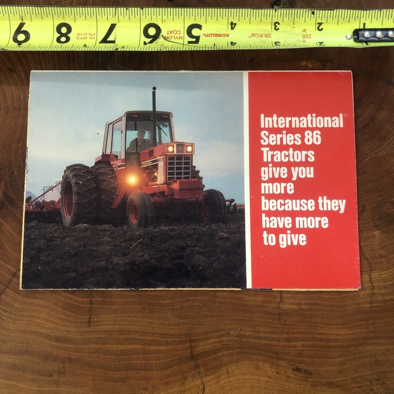 International Harvester 186 886 986 1086 1486 1586 Tractor 1979 Brochure Foldout