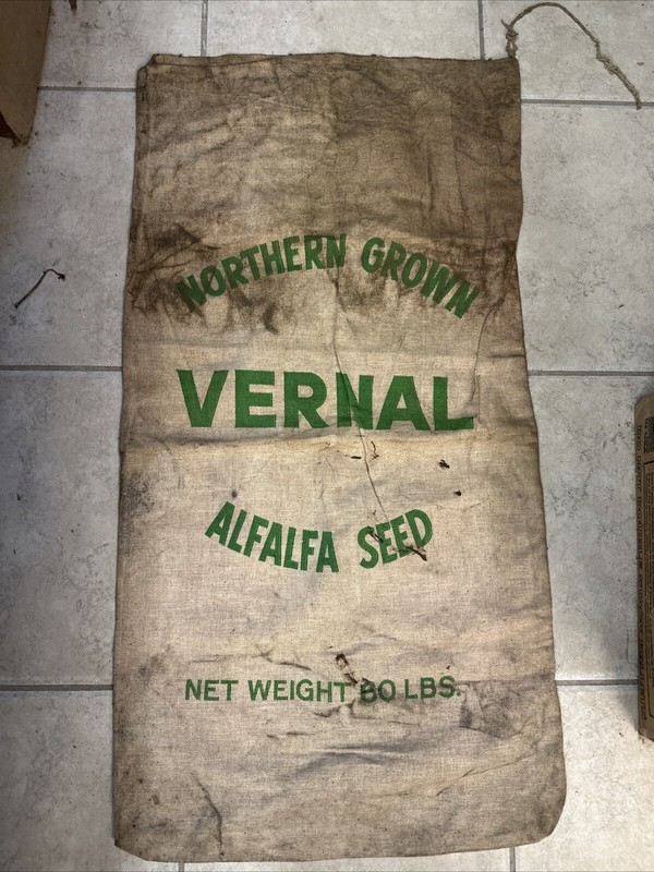 Sack / bag – Northern Grown Vernal Alfalfa Seed, fabric bag only