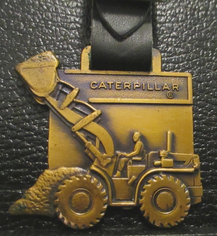 Caterpillar Cat Wheel Loader Pocket Watch Fob GILES & RANSOME INC PA DE Leavens