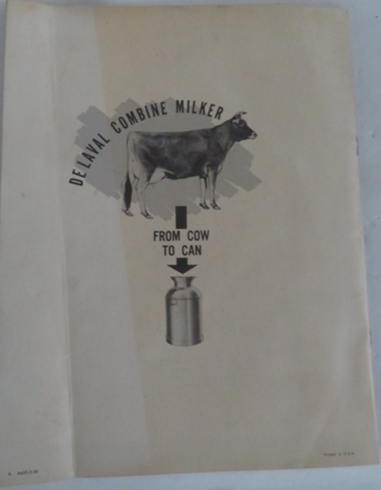 Vintage 1950 De Laval Model F Combine Milker Plan Book/Brochure gallery