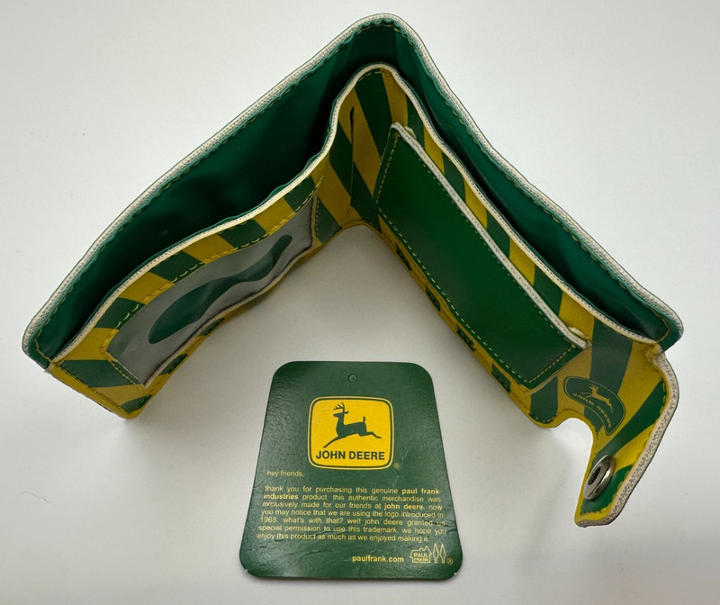 RARE 2003 Paul Frank x John Deere Tractor Bi-Fold Wallet gallery
