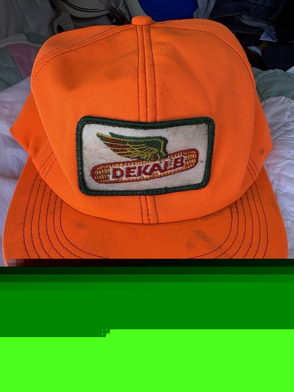 DEKALB Orange Snapback Hat Cap Logo Patch Agriculture Advertising