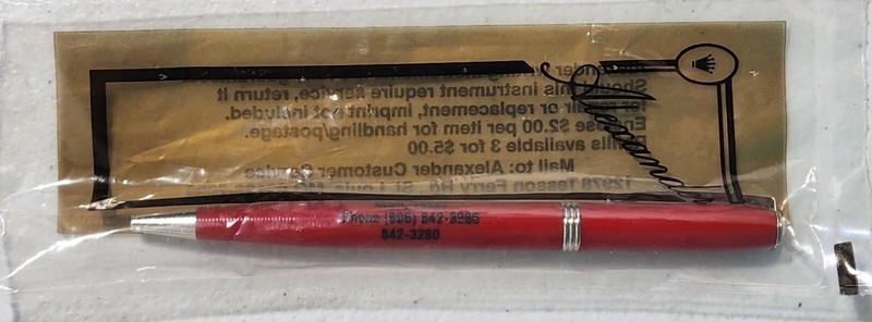 Vintage Advertising Red Pen “Acuff McClung CO-OP Gin”
