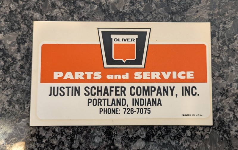 Vintage 1960′ s OLIVER Farm Equipment PARTS & SERVICE Water Slide Decal 34574-D