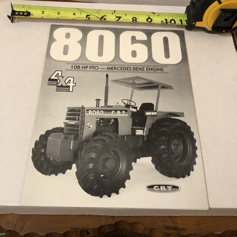 CBT 8060 2WD Tractor Sales Brochure Spec Sheet Literature C-B-T Mercedes Engine