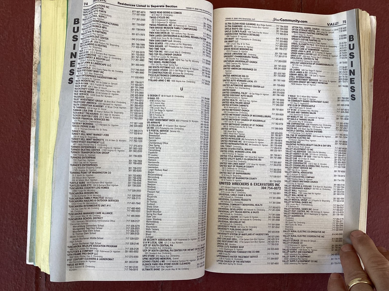 Original Vintage 2009-2010 Franklin & Fulton Counties PA Phonebook gallery