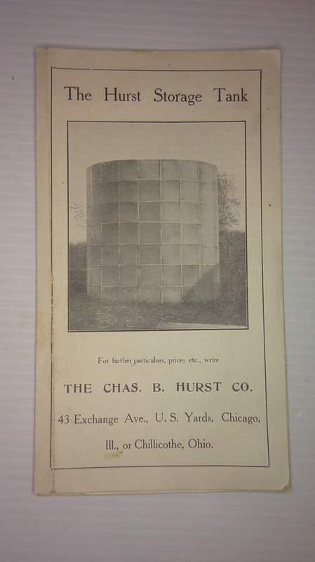 Chas. Hurst Co. advertising brochure Concrete forms for water storage tanks 9G