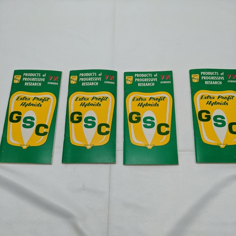 (4) Vintage GSC Extra Profit 7X Hybrids Corn Data Memo Notebooks Illinois
