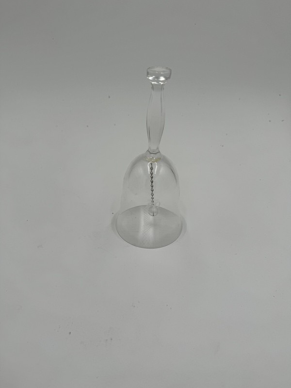John Deere Clear Glass Crystal Hand Bell 150th Anniversary