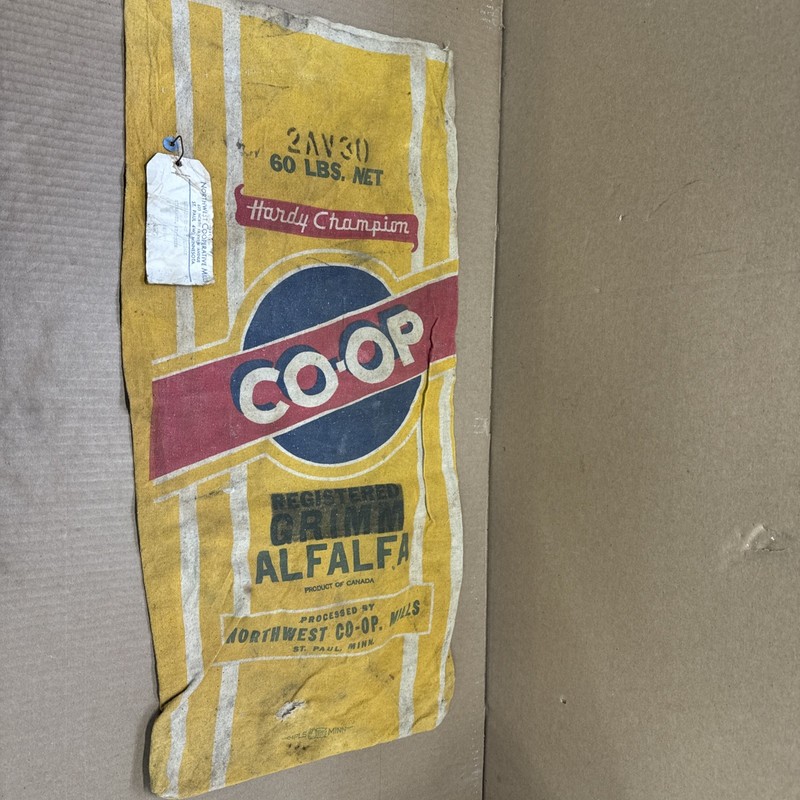 Vintage Seed Bag Northwest Co-op St. Paul, Minnesota Alfalfa Farm Collectible