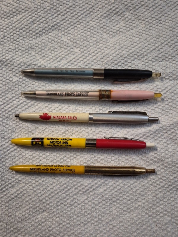 Vtg Ballpoint Pen Lot Of 5 Advertising Best Western, Photo Service, Niagara Fall