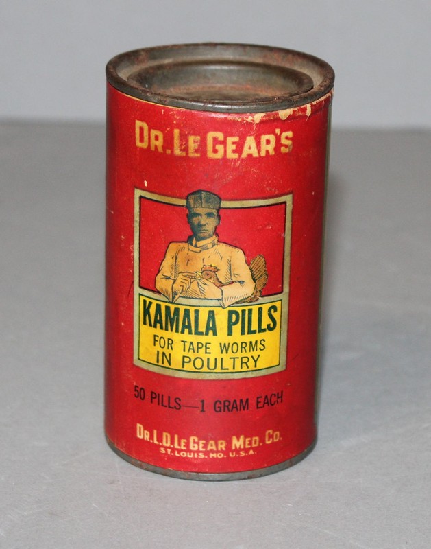 Antique Advertising Kamala Pills for Poultry Storage Tin gallery