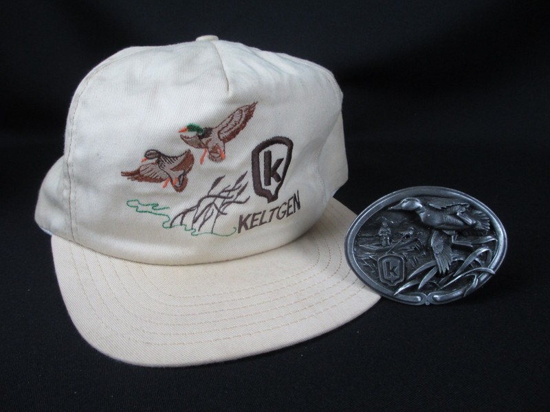 Keltgen Seed Limited Edition Belt Buckle w/ snapback farm cap hat Duck hunting