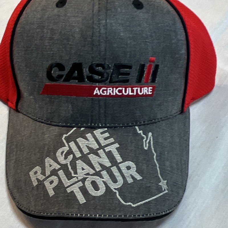 Case IH Racine Plant Tour Hat Red Gray Agriculture INTERNATIONAL HARVESTER