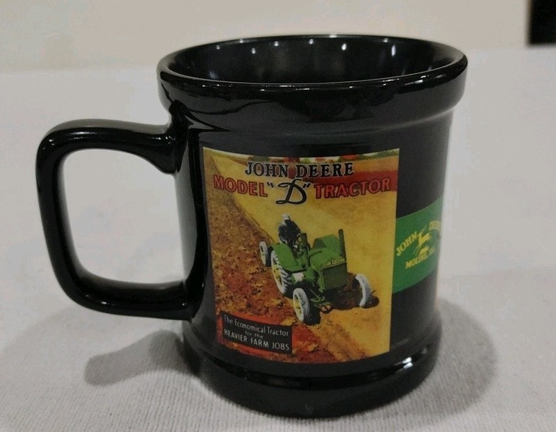 JOHN DEERE Coffee & Tea Cup Mug Diesel Model D Tractor Advertisement