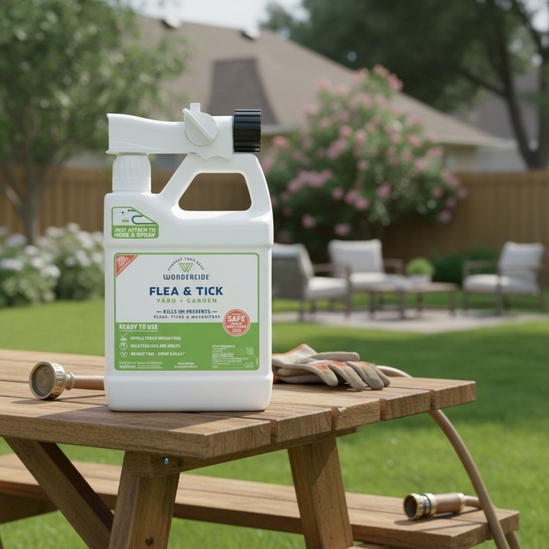 Ready to Use Flea, Tick, and Mosquito Yard Spray with Natural Essential Oils