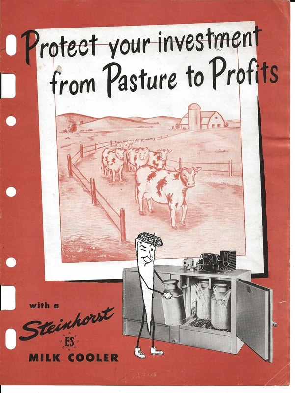 Steinhorst Milk Cooler Freezer Adv Folder~Utica NY circa 1950's VG