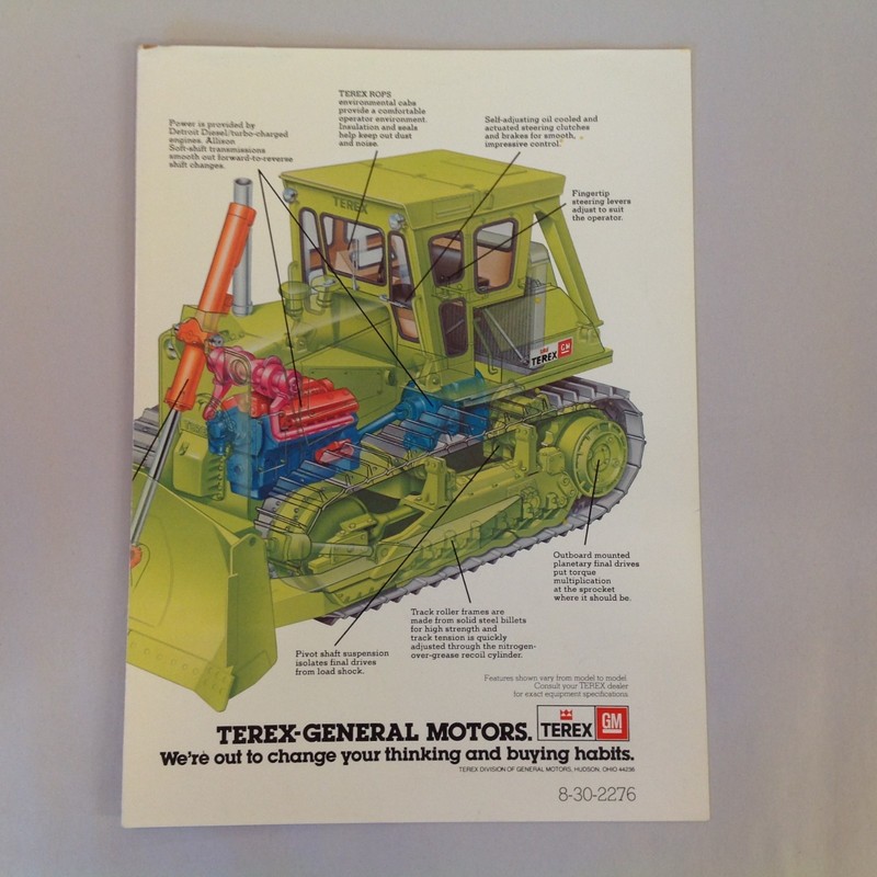 Vtg 1978 Terex-General Motors Color Fold Out Brochure Crawlers That Make Sense gallery