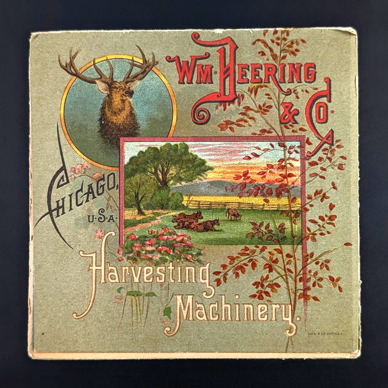 William Deering Harvesting Machinery 5 Panel Fold Out Advertisement Farming