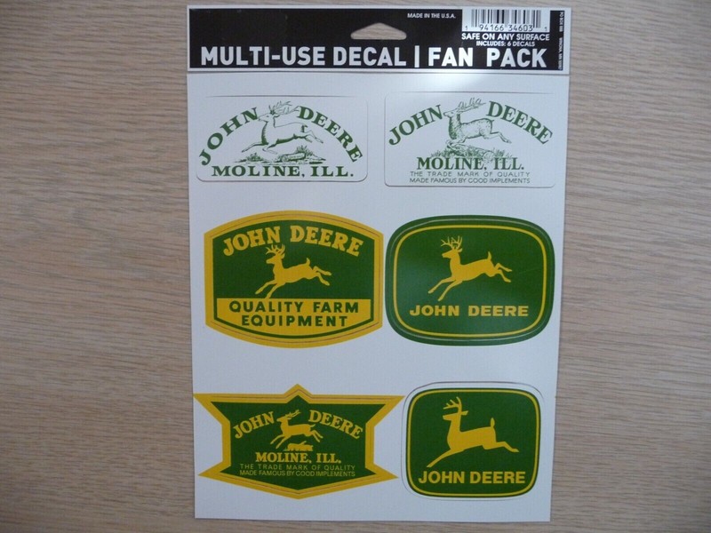 John Deere Sticker Window Decal Green Logo 4-Legged 2-legged Logo LP79751