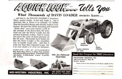Original 1955 Mid Western Tractor Loader Original Print Advertisement (8in x 6)