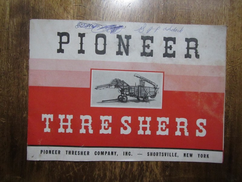 Early 1900’s Pioneer Thresher Brochure-Shortsville,NY Farm Implement Rarely Seen