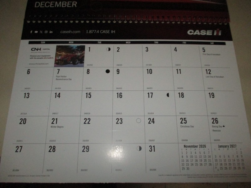 CASE IH 2026 Spiral Bound Wall Calendar : (12.75" by 9 1/2") CURRENT YEAR USA gallery