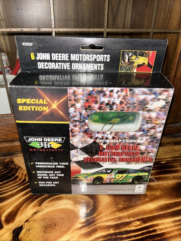 New 6 John Deere Motorsports Decorative Ornaments