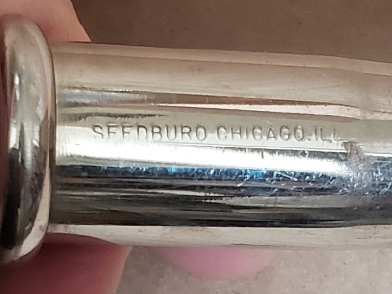 Vintage Chrome Steel Seedburo Bag Tier, Grain/Seed Probe/Sampler/Spear gallery