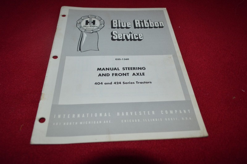 International Harvester 404 424 Tractor Manual Axle Steering Shop Manual BWPA