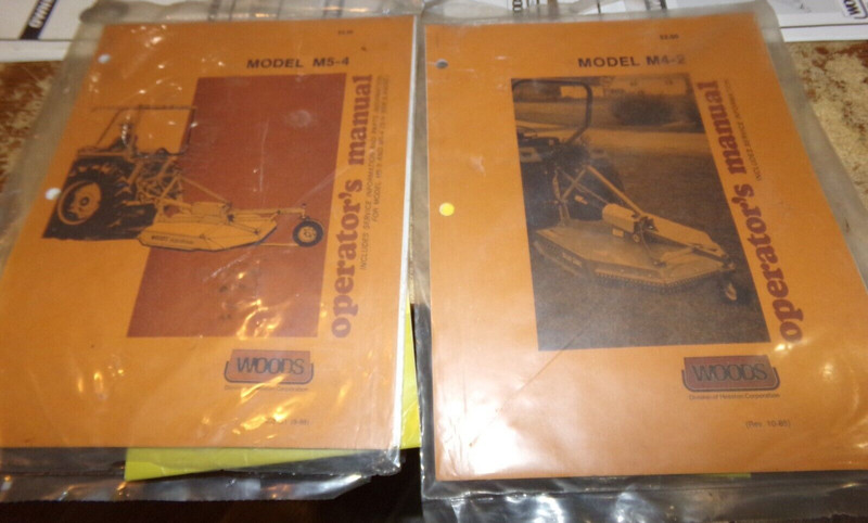 5-lot 1970's-1980's woods rotary cutters owners manuals good used gallery