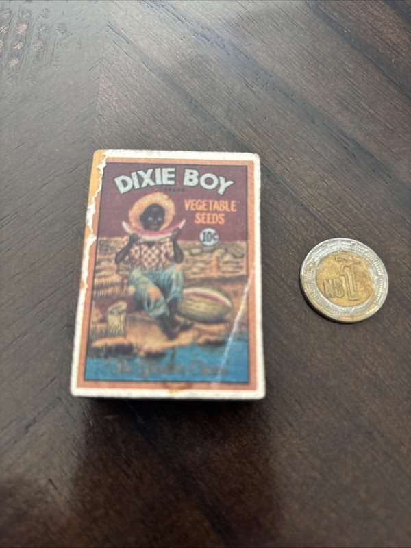 Dixie Boy Brand Vegetable Seeds $.10 Block Advertising Sign.
