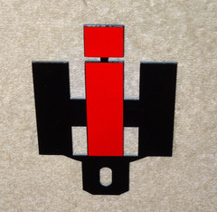 VINTAGE INTERNATIONAL HARVESTER TRACTOR METAL GAS OIL LICENSE PLATE TOPPER SIGN!