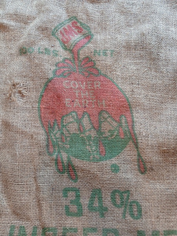 Rare Vintage Sherwin Williams Logo Linseed Oil Meal Burlap Farm Seed Bag 39 x 21 gallery